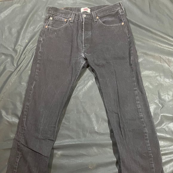 Men's Levi's 501 Jeans Black 33x32 - Picture 1 of 3